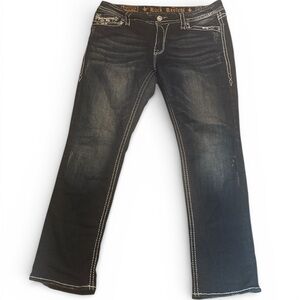 Rock Revival Dark Denim with White Stitching